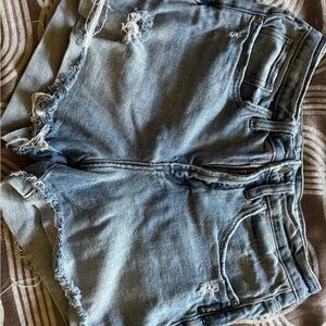 Silver Jeans Blue Distressed Jean Shorts